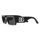 Dolce & Gabbana - DG Crystal Sunglasses - Black Dark Grey - Dolce & Gabbana Eyewear