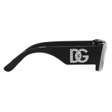 Dolce & Gabbana - Occhiale da Sole DG Crystal - Nero Grigio Scuro - Dolce & Gabbana Eyewear