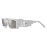 Dolce & Gabbana - Occhiale da Sole DG Crystal - Grigio Chiaro - Dolce & Gabbana Eyewear