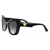 Dolce & Gabbana - Occhiale da Sole DG Devotion - Nero Grigio Scuro - Dolce & Gabbana Eyewear