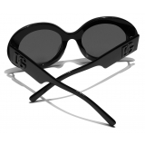 Dolce & Gabbana - Occhiale da Sole DG Logo - Nero Grigio Scuro - Dolce & Gabbana Eyewear