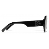 Dolce & Gabbana - Occhiale da Sole DG Logo - Nero Grigio Scuro - Dolce & Gabbana Eyewear