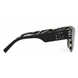 Dolce & Gabbana - DG Logo Sunglasses - Black Zebra Dark Grey - Dolce & Gabbana Eyewear