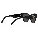 Dolce & Gabbana - Occhiale da Sole DG Logo - Nero Grigio Scuro - Dolce & Gabbana Eyewear