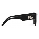 Dolce & Gabbana - Occhiale da Sole DG Logo - Nero Grigio Scuro - Dolce & Gabbana Eyewear