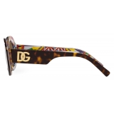 Dolce & Gabbana - Occhiale da Sole DG Logo - Havana Marrone - Dolce & Gabbana Eyewear