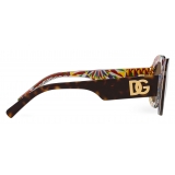 Dolce & Gabbana - Occhiale da Sole DG Logo - Havana Marrone - Dolce & Gabbana Eyewear