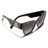 Dolce & Gabbana - Occhiale da Sole DG Logo - Leopardata Marrone Nero - Dolce & Gabbana Eyewear
