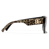 Dolce & Gabbana - DG Logo Sunglasses - Leo Brown Black - Dolce & Gabbana Eyewear