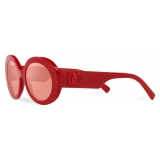 Dolce & Gabbana - Occhiale da Sole DG Logo - Rosso - Dolce & Gabbana Eyewear