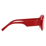 Dolce & Gabbana - Occhiale da Sole DG Logo - Rosso - Dolce & Gabbana Eyewear