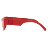 Dolce & Gabbana - Occhiale da Sole DG Logo - Rosso - Dolce & Gabbana Eyewear