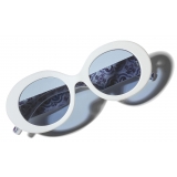 Dolce & Gabbana - DG Logo Sunglasses - White Blue - Dolce & Gabbana Eyewear