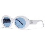 Dolce & Gabbana - DG Logo Sunglasses - White Blue - Dolce & Gabbana Eyewear