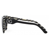 Dolce & Gabbana - Occhiale da Sole DG Print - Nero Zebra - Dolce & Gabbana Eyewear