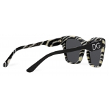 Dolce & Gabbana - Occhiale da Sole DG Print - Nero Zebra - Dolce & Gabbana Eyewear