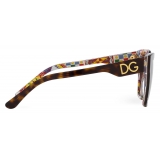 Dolce & Gabbana - DG Print Sunglasses - Havana - Dolce & Gabbana Eyewear