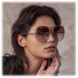 Linda Farrow - Celia Oversized Sunglasses in Ash - LFL1405C3SUN - Linda Farrow Eyewear