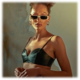 Linda Farrow - Dania Rectangular Sunglasses in Cream - LFL1201C3SUN - Linda Farrow Eyewear