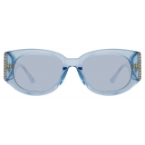 Linda Farrow - Debbie D-Frame Sunglasses in Blue - LFL1059C9SUN - Linda Farrow Eyewear