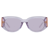 Linda Farrow - Debbie D-Frame Sunglasses in Lilac - LFL1059C10SUN - Linda Farrow Eyewear