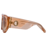 Linda Farrow - Debbie D-Frame Sunglasses in Peach - LFL1059C8SUN - Linda Farrow Eyewear