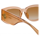 Linda Farrow - Debbie D-Frame Sunglasses in Peach - LFL1059C8SUN - Linda Farrow Eyewear