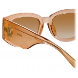 Linda Farrow - Occhiali da Sole Debbie D-Frame in Pesca - LFL1059C8SUN - Linda Farrow Eyewear