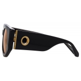 Linda Farrow - Debbie D-Frame Sunglasses in Black Orange - LFL1059C11SUN - Linda Farrow Eyewear