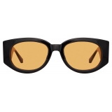 Linda Farrow - Debbie D-Frame Sunglasses in Black Orange - LFL1059C11SUN - Linda Farrow Eyewear