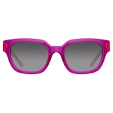 Linda Farrow - Deni D-Frame Sunglasses in Fuchsia - LFL1243C6SUN - Linda Farrow Eyewear