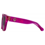 Linda Farrow - Deni D-Frame Sunglasses in Fuchsia - LFL1243C6SUN - Linda Farrow Eyewear