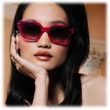 Linda Farrow - Deni D-Frame Sunglasses in Fuchsia - LFL1243C6SUN - Linda Farrow Eyewear