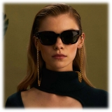 Linda Farrow - Deni D-Frame Sunglasses in Black Plum - LFL1243C3SUN - Linda Farrow Eyewear