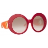 Linda Farrow - Occhiali da Sole Paco Rabanne Donyale Oversized in Bordeaux - LFL1120C7SUN - Linda Farrow Eyewear