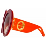 Linda Farrow - Occhiali da Sole Paco Rabanne Donyale Oversized in Bordeaux - LFL1120C7SUN - Linda Farrow Eyewear