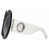 Linda Farrow - Occhiali da Sole Paco Rabanne Donyale Oversized in Nero Bianco - LFL1120C5SUN - Linda Farrow Eyewear