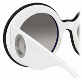 Linda Farrow - Occhiali da Sole Paco Rabanne Donyale Oversized in Nero Bianco - LFL1120C5SUN - Linda Farrow Eyewear