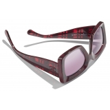 Chanel - Rectangular Sunglasses - Red Burgundy Gradient - Chanel Eyewear