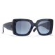 Chanel - Occhiali da Sole Rettangolari - Blu Sfumate - Chanel Eyewear