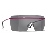 Chanel - Occhiali da Sole a Maschera - Rosa Grigio Scuro - Chanel Eyewear