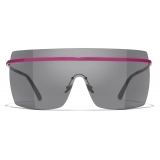 Chanel - Shield Sunglasses - Pink Dark Gray - Chanel Eyewear