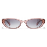 Chanel - Occhiali da Sole Rettangolari - Rosa Chiaro Grigio Sfumato - Chanel Eyewear