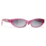 Chanel - Occhiali da Sole Rettangolari - Rosa Grigio Sfumato - Chanel Eyewear