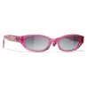 Chanel - Rectangular Sunglasses - Pink Gray Gradient - Chanel Eyewear