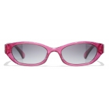 Chanel - Rectangular Sunglasses - Pink Gray Gradient - Chanel Eyewear