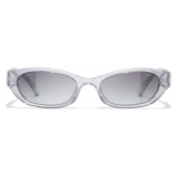 Chanel - Rectangular Sunglasses - Silver Gray Gradient - Chanel Eyewear