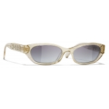 Chanel - Rectangular Sunglasses - Gold Gray Gradient - Chanel Eyewear