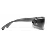 Chanel - Occhiali da Sole a Maschera - Argento Grigio - Chanel Eyewear