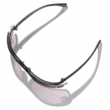 Chanel - Shield Sunglasses - Silver Burgundy - Chanel Eyewear